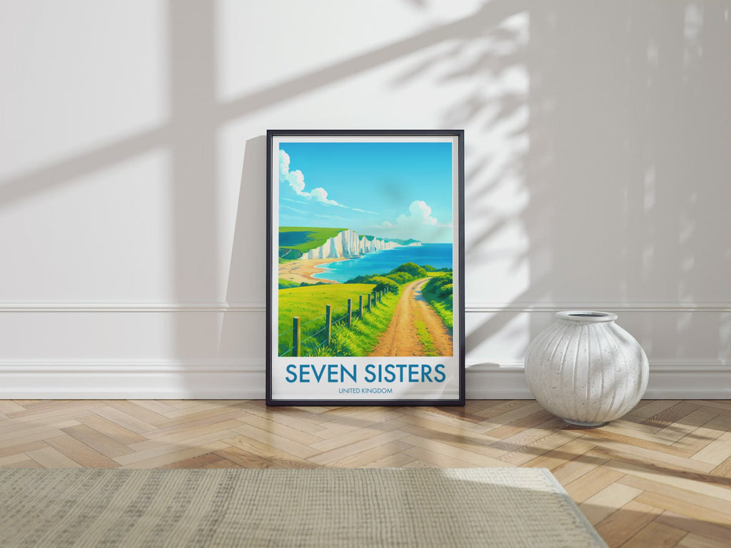 Seven Sisters Cliffs, United Kingdom Travel Poster Video