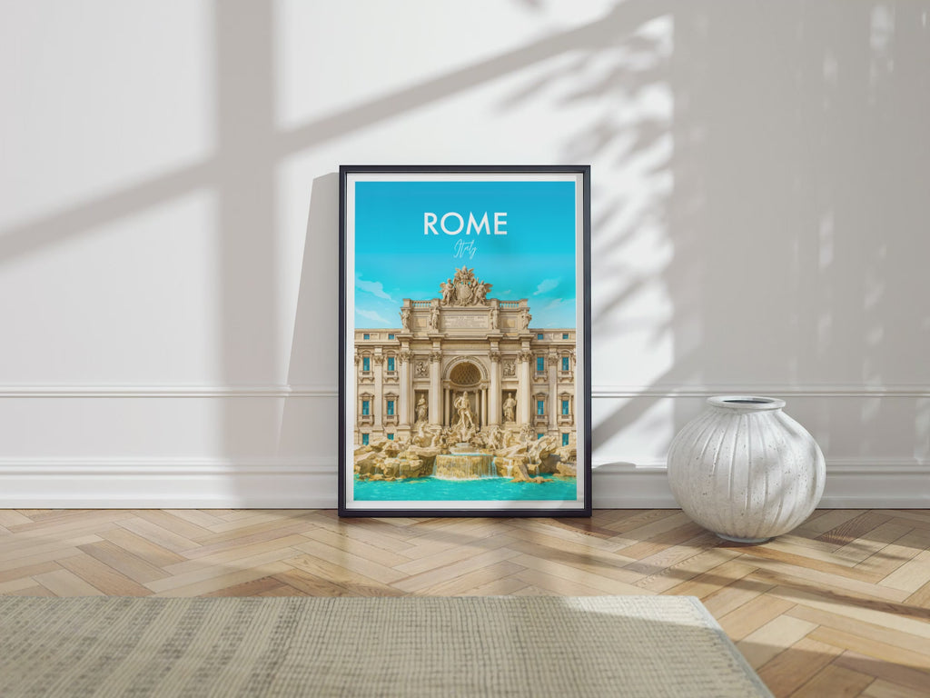 Trevi Fountain, Italy Travel Poster Video