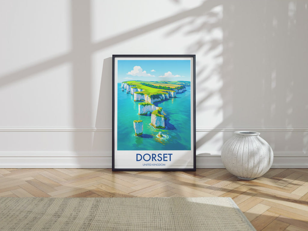 Old Harry Rocks, United Kingdom Travel Poster Video